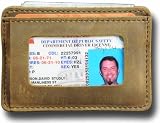 A Dark Tobacco Brown Small Leather Wallet 