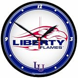 NCAA Liberty University Flames Round Clock 12 inch