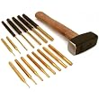 15pc Brass Punch Set Metalworking Wood Hammer Tools