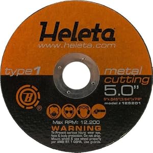 Abrasive Metal Cutting Wheel 5 x .045 x 7 8- Used for Iron, Non-Ferrous Metals, Alloy... by 