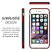 iPhone 6 Plus Case, Caseology [Sleek Armor Series] Slim Fitted Hard Exterior [Black / Red] [Metallic Shell] for Apple iPhone 6 Plus & iPhone 6S Plus