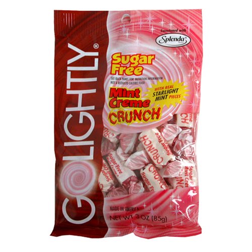 GOLIGHTLY Sugar-Free Candy, Mint Creme Crunch, 3-Ounces (Pack of 12) by GOLIGHTLY