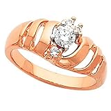 14K Rose Gold Diamond Engagement Ring - 0.30 Ct.