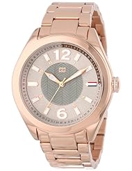 Tommy Hilfiger Womens 1781369 Casual Sport Grey Dial Rose Gold Bracelet Watch