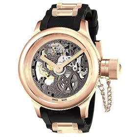 Click here to buy Invicta Mens Russian Diver Collection Quinosar Mechanical Skeleton #3845 by Invicta.