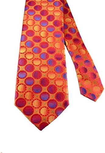 Gilead Towne - Big Dote - 100% Silk - Orange, Blue, and Raspberry Tie