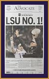 Louisiana State Tigers - LSU NO 1 - 2007 National Champs - Wood Mounted Newspaper Print