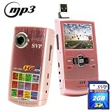 SVP MP300 HD MP3 Player and Pocket HD Video Pink Camera, YouTube Software w 2GB SD