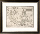 Map of the East India Islands Including the Philippines the Celebes Papua New Guinea Sumatra Collections Framed Art Poster Print by A. Findlay, 30x26