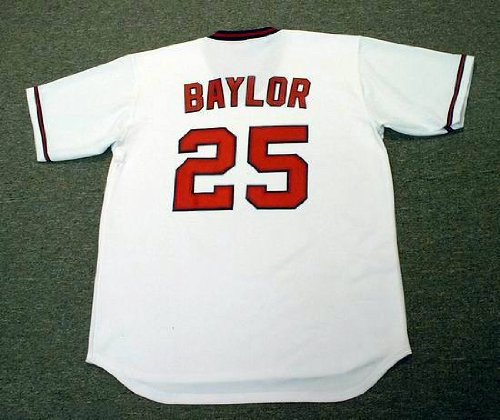 DON BAYLOR California Angels 1982 Majestic Cooperstown Throwback Baseball Jersey, LARGE
