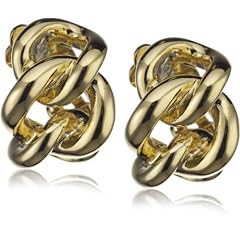 Jean Pierre Damen-Ohrclip Kette Vergoldet 20 mm HEJE869