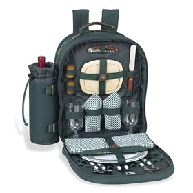 Picnic at Ascot 010G-P Classic-Super Deluxe Picnic Backpack for 2