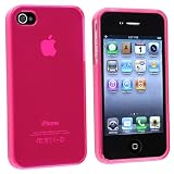 Clear Pink Hard Silicone Case Cover for iPhone® 4 G 4th Clear Pink Hard Silicone Case Cover for iPhone® 4 G 4th