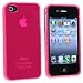 [INSTEN] Clear Frost Hot Pink TPU Rubber Skin Case Compatible With Apple&reg; iPhone&reg; 4S AT&T / Verizon / Sprint