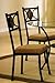 Set of 4 Dining Chairs with Slate Inlaid in Dark Bronze Finish