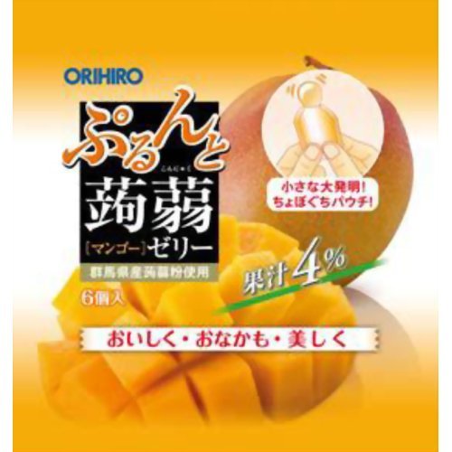 ぷるんと蒟蒻ゼリー　パウチ　マンゴー　２０ｇ×６個