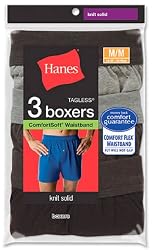 Mens Hanes 3 Pair ComfortSoft Knit Boxers - MKCST