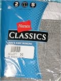 Hanes - Boys 2-Pack Knit Boxers, Grey, White