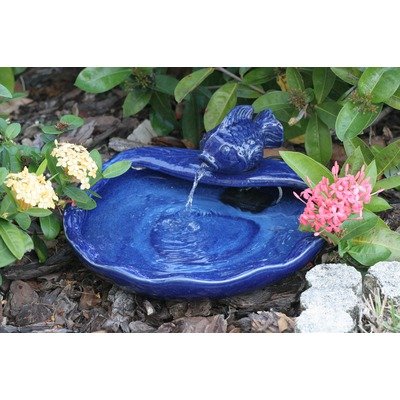 Where to buy Smart Solar 21372R01 Ceramic Solar Koi Fountain, Blue Glazed Finish