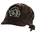 TWEED LUREX TIE NEWSBOY GATSBY DRIVING CAP HAT * BROWN * Small / Medium
