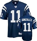 Anthony Gonzalez Jersey: Reebok Blue Replica #11 Indianapolis Colts Jersey - Medium
