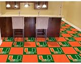 Miami Hurricanes 18x18 tiles Carpet Tiles Set of 20 Carpet Tiles