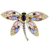 Pugster Pink And Purple Dragonfly Brooch