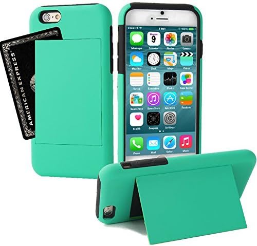 Arcraft(TM) 2-in-1 Heavy Duty Armor Shield Hybrid Dual Layer Card Holder Kickstand Case Cover Skin For iPhone 6PLUS 6S PLUS Ã'Â£Ã'Â¨5.5) Apple by Arcraft