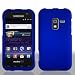Metro PCS Samsung Galaxy Attain 4G Accessory - Blue Rubberized Designer Protective Hard Case Cover + SportDroid Transparent/Clear Decal