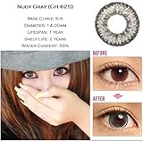 IMAGE OF Geo Magic Cosmetic Contact Lens 2 Tone Nudy Color Gray Color