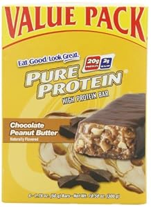 Pure Protein Chocolate Peanut Butter Value Pack bars, (Pack of 2)