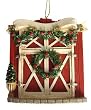 Snowfall Valley Red & White Barn Door With Verse Christmas Ornaments