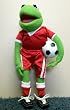 Rare Disney Muppets Limited Edition Poseable 13" Plush Poseable Soccer Kermit the Frog Soccer Player Plush Doll - Limited to Less Than 100 Dolls - New with Tags