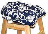 Cuter Than A Ducks Butt Shopping Cart Cover White Hibiscus Blue Back | Grocery Cart Cover