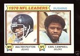 1979 Topps # 3 Walter Payton / Earl Campbell 1978 NFL Leading Rushers Football Card