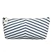 KINGSO Canvas Navy Style Pen Pencil Case Cellphone Coin Cosmetic Makeup Bag Pouch Purse,Light Blue 