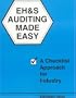 EH&S Auditing Made Easy: A Checklist Approach for Industry