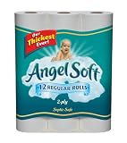 Angel Soft Bath Tissue Regular Roll, White, Unscented, 12-Count