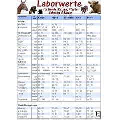 Laborwerte für Hunde, Katzen, Pferde, Schweine, Rinder (Geschenkartikel)