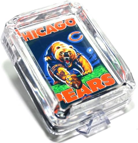 Chicago Bears S4 Glass Ashtray - Black Bottom - Unboxed -