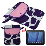Premium Coco the Cow Memory Foam Case(10.1 inch)+Skque Smoke Silicone Skin Case Cover-Protector Skin for HP Touch Pad 9.7 Tablet