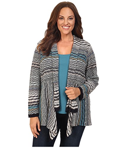 [ニックゾー] NIC+ZOE レディース Plus Size Shaded Stripes Cardy トップス [並行輸入品]