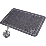Caldwell's Extra Large, Tidy and Dust Free, Kitty Cat Litter Mat and Clumping Litter Trap 35.5 X 24 Inches Scatter Control Kittie Crystal Catcher Mats with Soft Paw Design