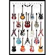 Guitar Heaven Chart of Famous Guitars Music Poster Print - 24x36 Poster Print, 24x36
