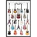 Guitar Heaven - Chart of Famous Guitars, Music Poster Print - 24x36