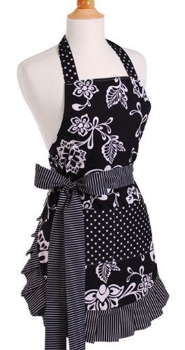 Flirty Aprons Women's Original Sassy Black Apron