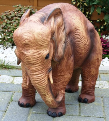 Afrikanischer Elefant im Mahagoni Stil Designerstück