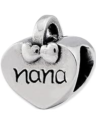 Reflection Beads Silver Heart Nana Family Bead