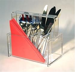 Clear Flatware Caddy with Handle