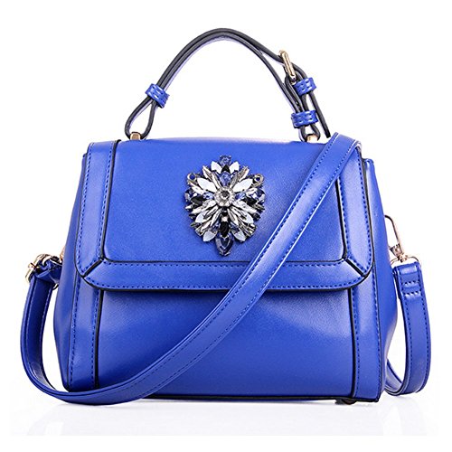 Dasion European Aand American Fashion Belt Drill Portable Handbag Shoulder Bag(Blue)